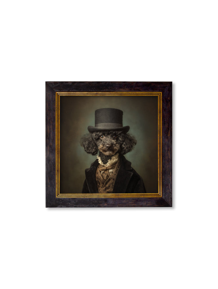 Sir Poodleton - Gentleman Poodle Oxford Square Frame - TheArtistsQuarter