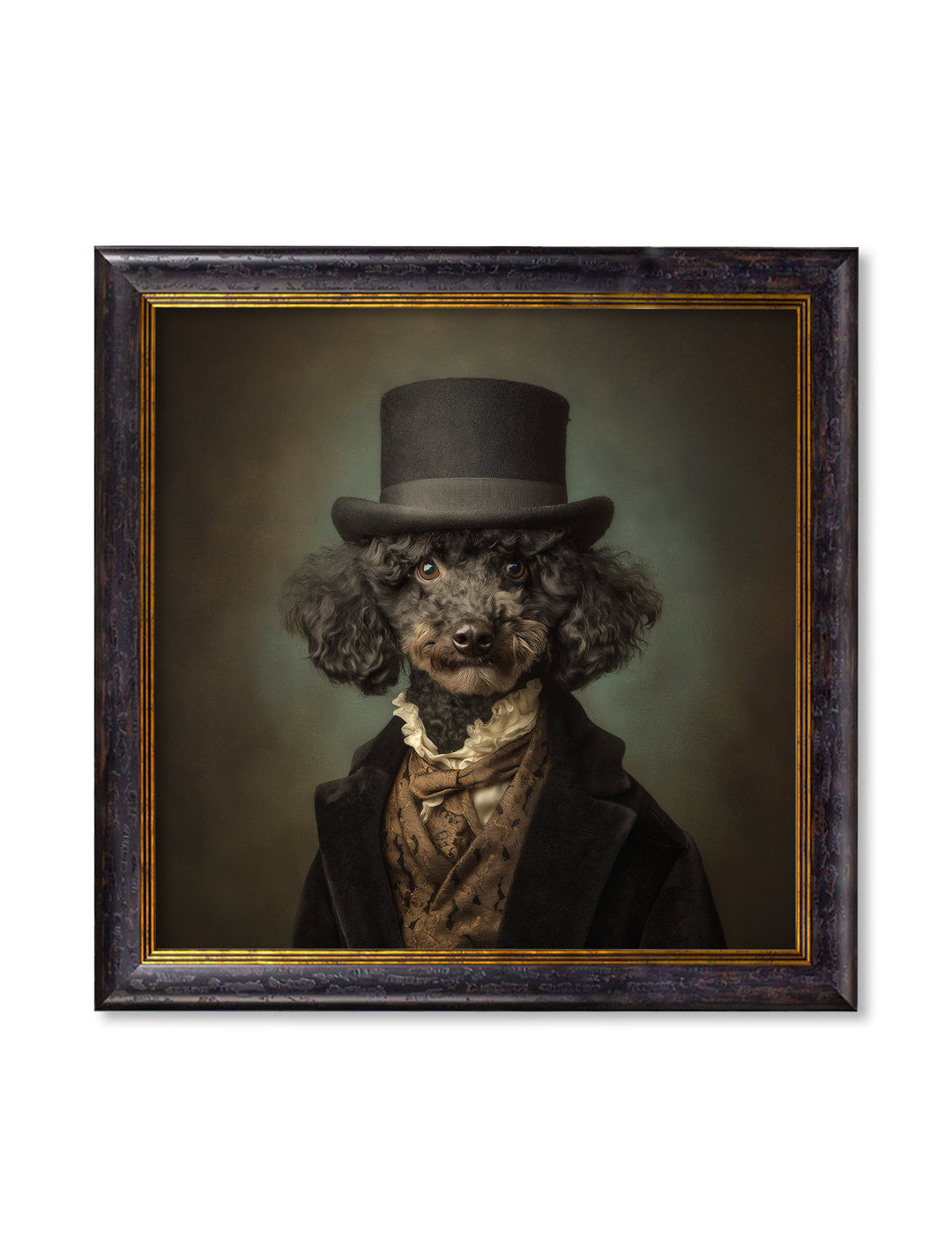 Sir Poodleton - Gentleman Poodle Oxford Square Frame - TheArtistsQuarter