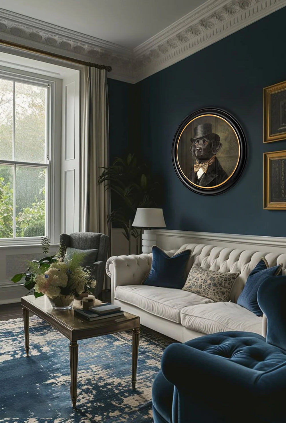 Lord Wagsalot - Oxford Round Frame - TheArtistsQuarter