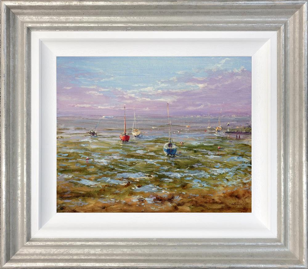 Boats At Low Tide by Mariusz Kaldowski (Original) - TheArtistsQuarter