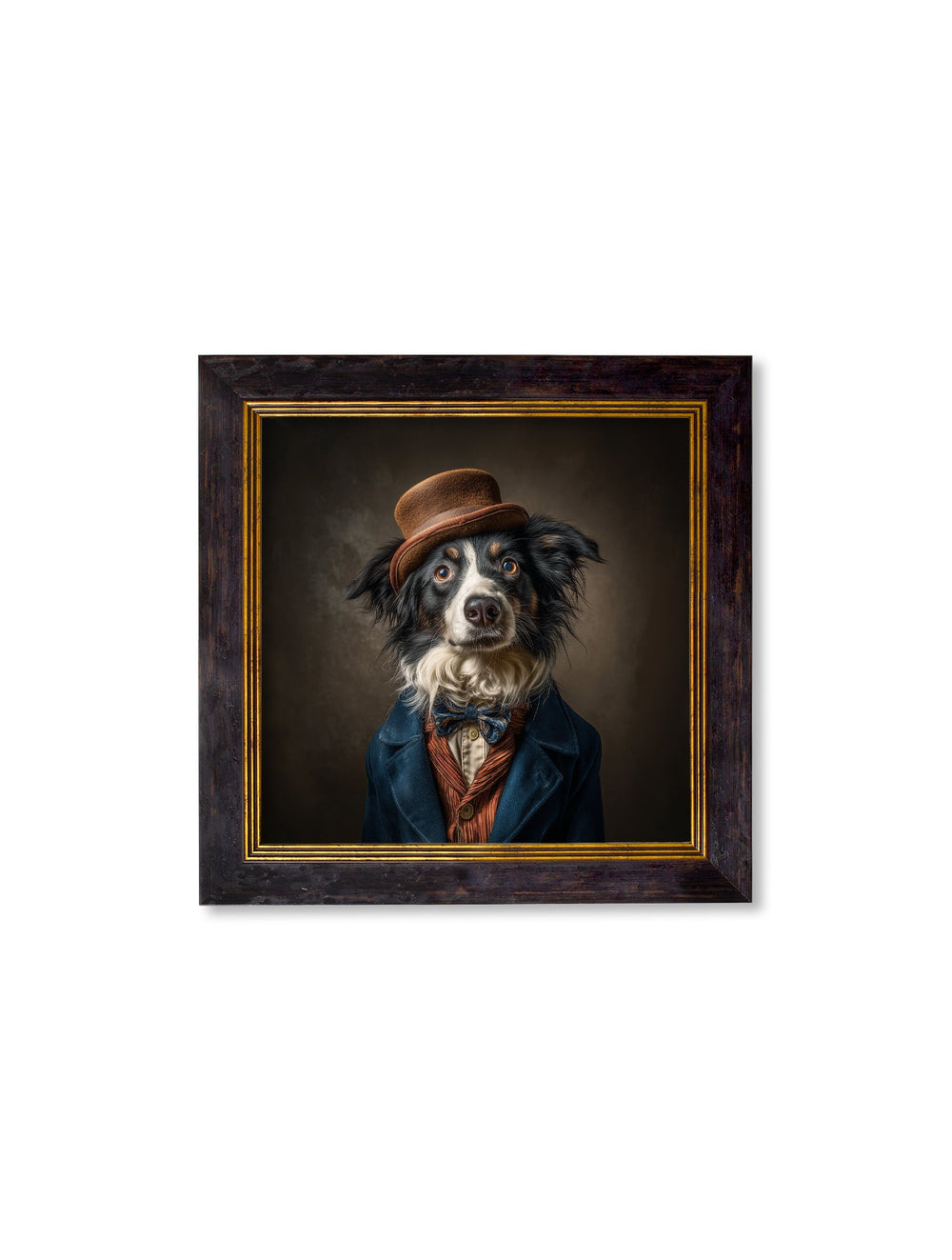 Lord Shearlock - Gentleman Border Collie Oxford Square Frame - TheArtistsQuarter