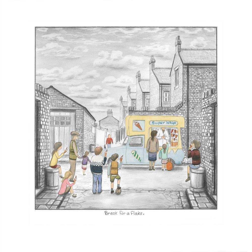 Break For A Flake - Sketch by Leigh Lambert - TheArtistsQuarter
