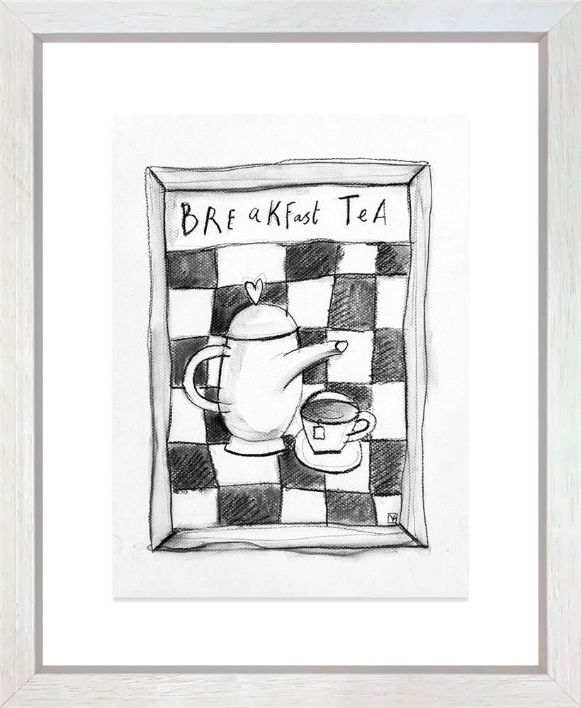 Breakfast Tea - Charcoal Study by Michael Abrams (Original) - TheArtistsQuarter