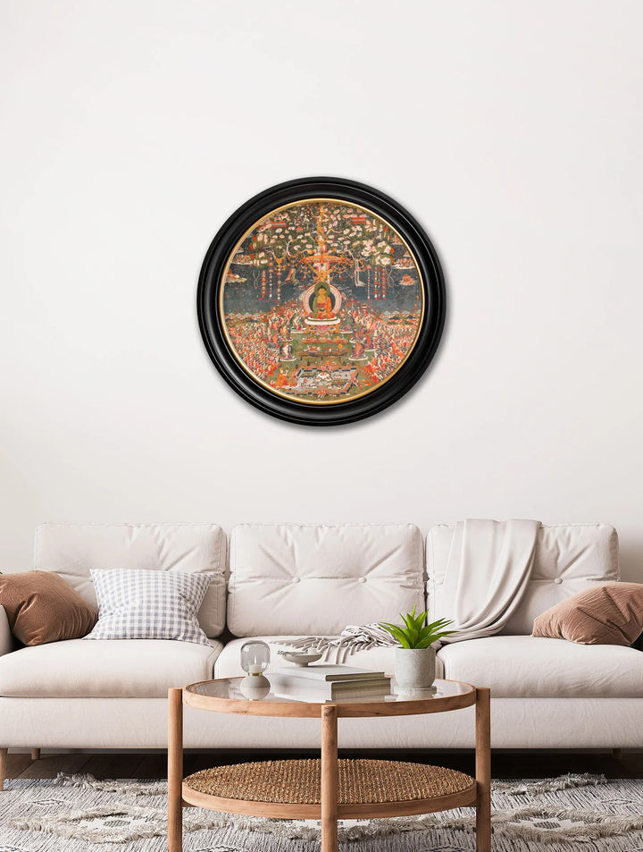 c.1700 Buddha of the Western Pure Land - Round Frame - TheArtistsQuarter