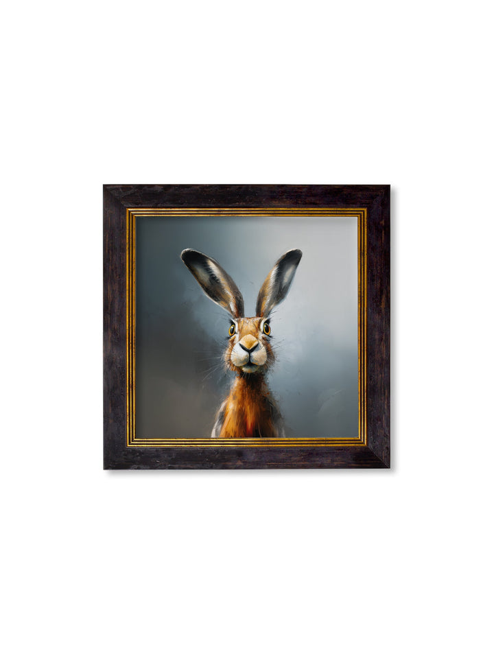 A Curious Hare - Oxford Square Frame - TheArtistsQuarter