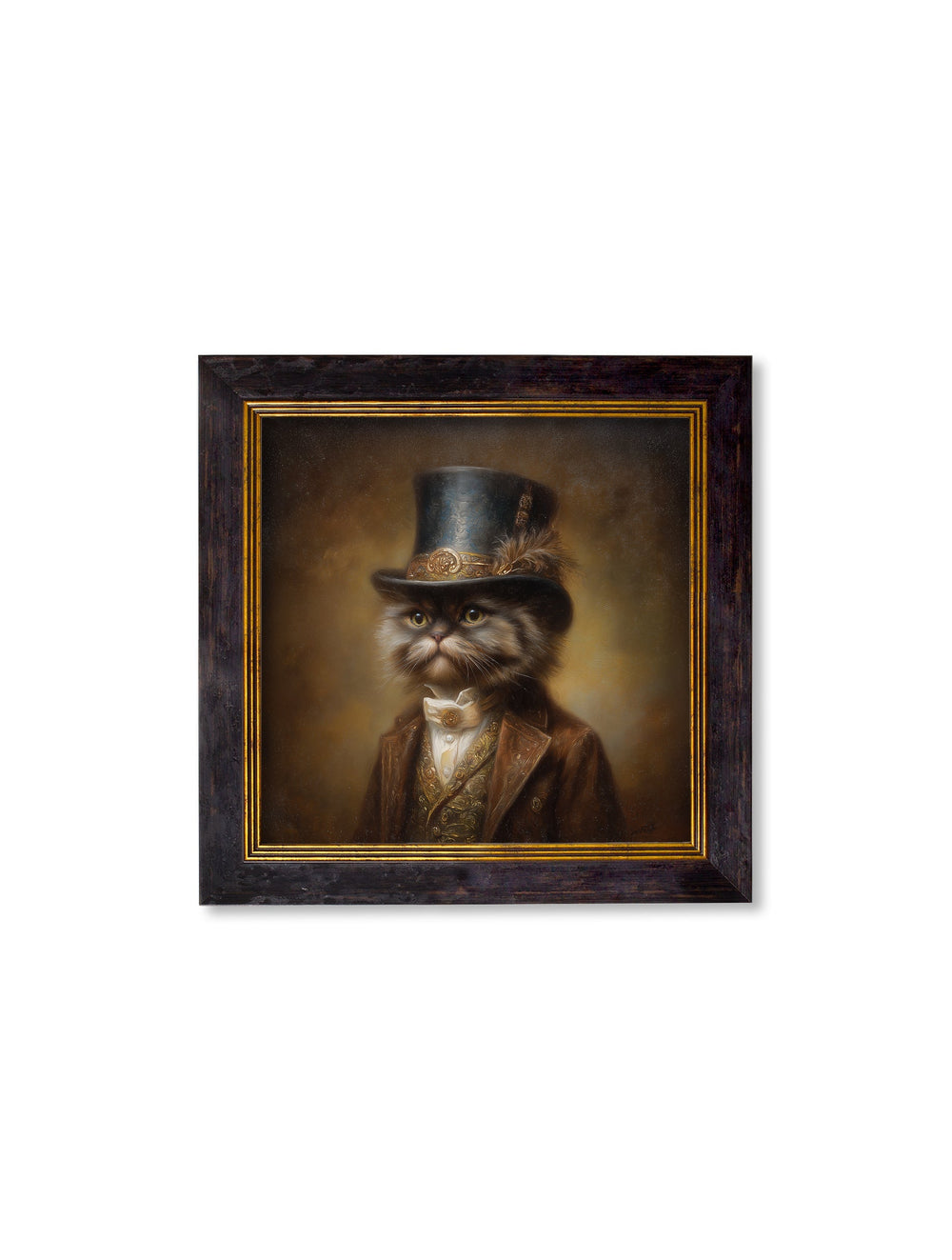 Sir Fluffington - Gentleman Persian Cat Oxford Square Frame - TheArtistsQuarter