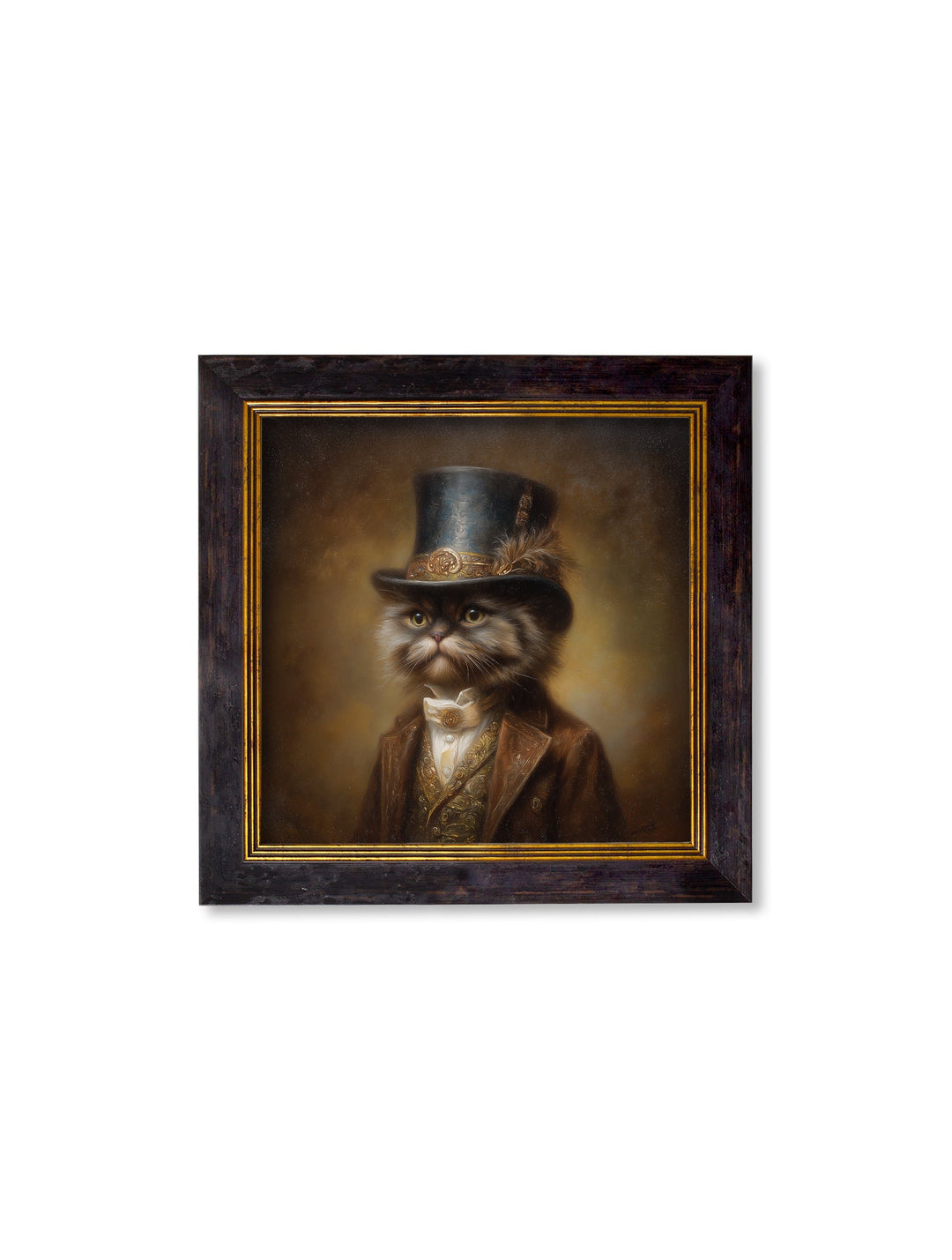 Sir Fluffington - Gentleman Persian Cat Oxford Square Frame - TheArtistsQuarter