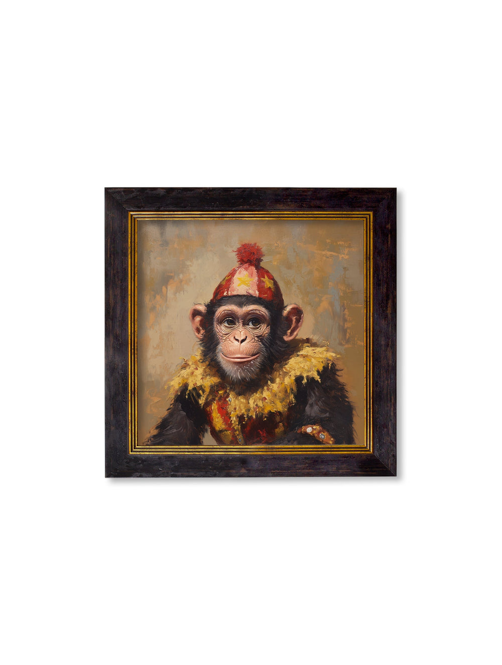 Chimpy the Daring - Circus Chimpanzee Oxford Square Frame - TheArtistsQuarter