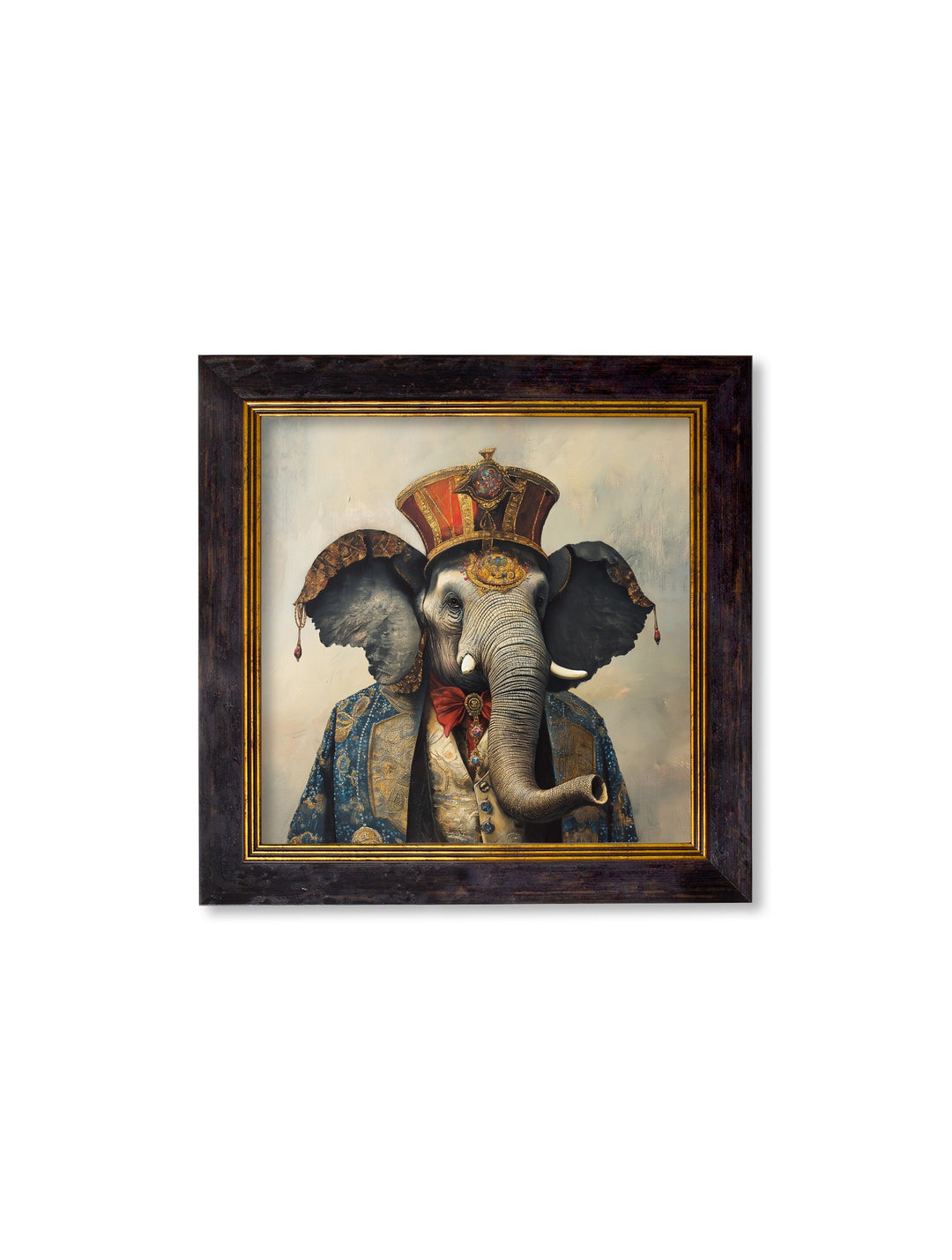 The Great Elephanto - Circus Elephant Oxford Square Frame - TheArtistsQuarter