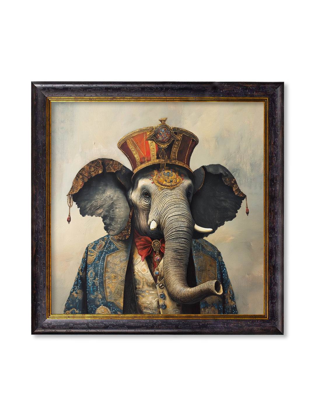 The Great Elephanto - Circus Elephant Oxford Square Frame - TheArtistsQuarter