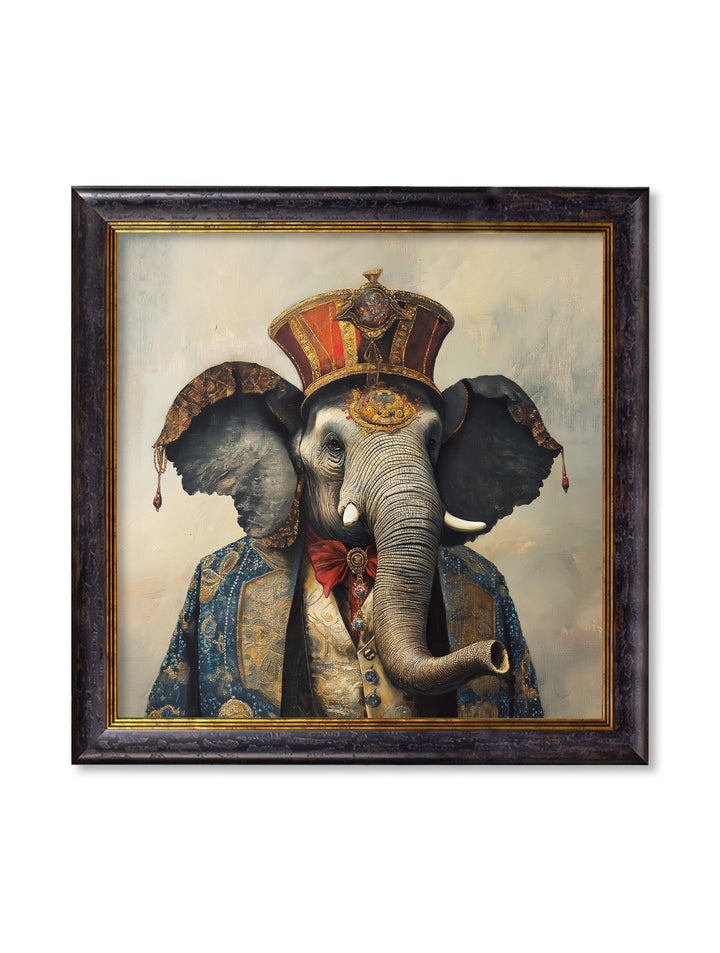 The Great Elephanto - Circus Elephant Oxford Square Frame - TheArtistsQuarter