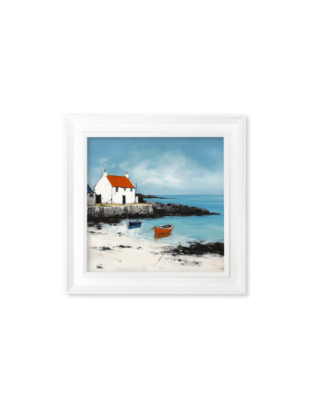 The Coastal House - White Hurstwood Square Frame - TheArtistsQuarter