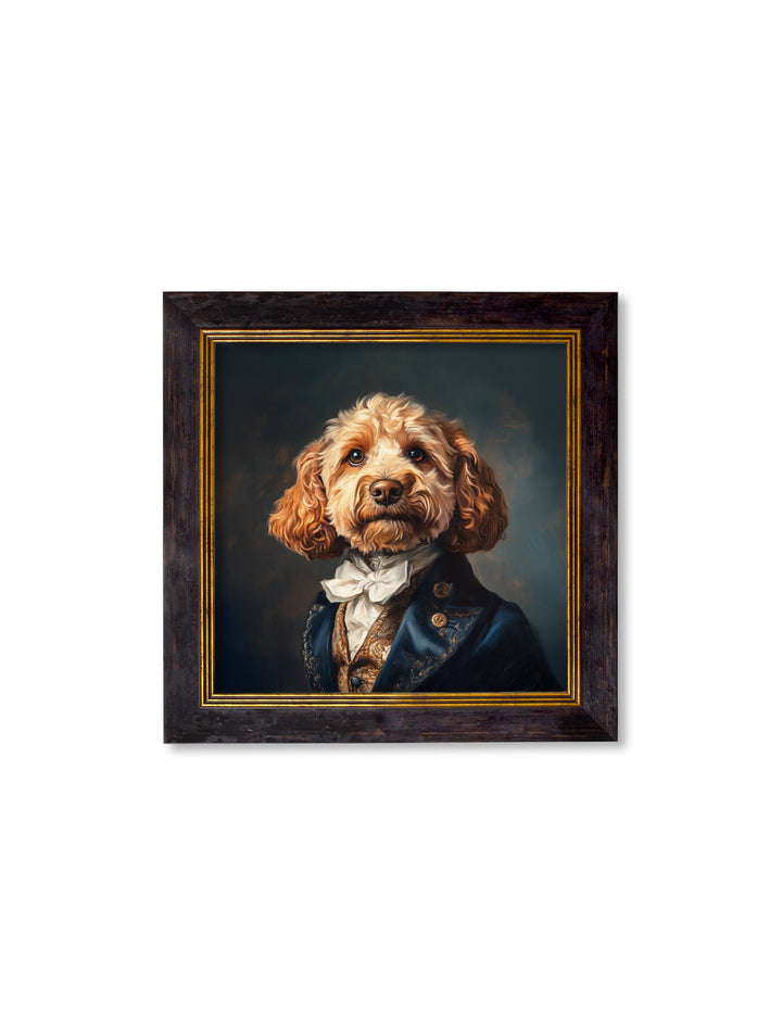 Sir Barkington - Gentleman Cockapoo Oxford Square Frame - TheArtistsQuarter