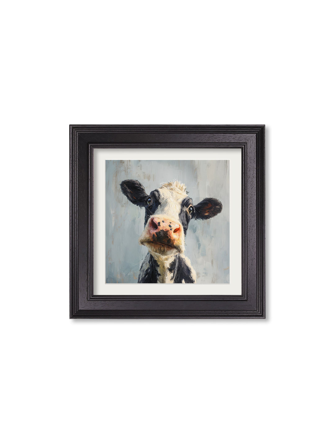 The Curious Cow - Black Hurstwood Square Frame - TheArtistsQuarter