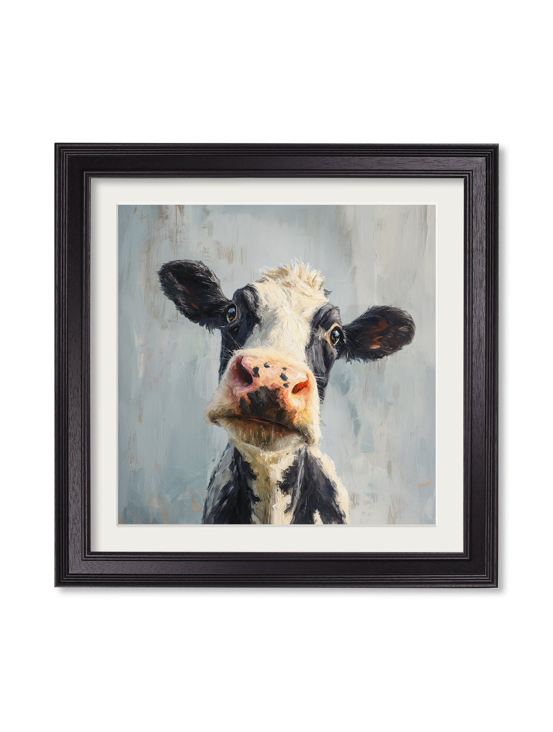 The Curious Cow - Black Hurstwood Square Frame - TheArtistsQuarter