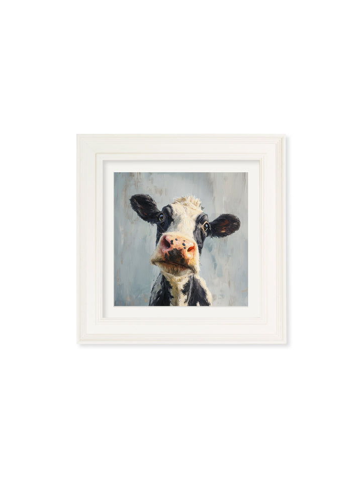 The Curious Cow - Cream Hurstwood Square Frame - TheArtistsQuarter