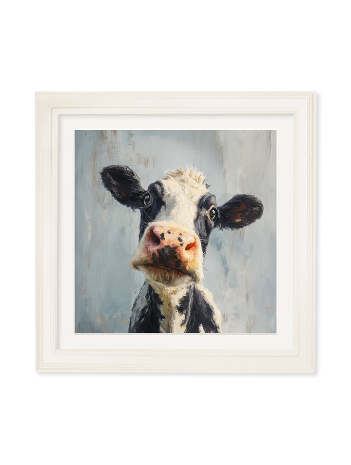 The Curious Cow - Cream Hurstwood Square Frame - TheArtistsQuarter
