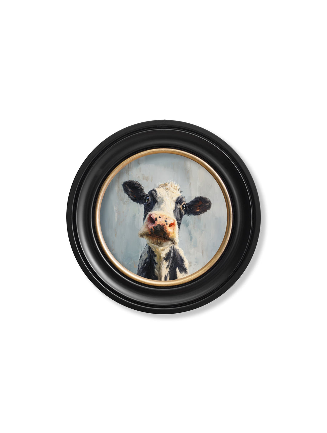 The Curious Cow - Oxford Round Frame - TheArtistsQuarter