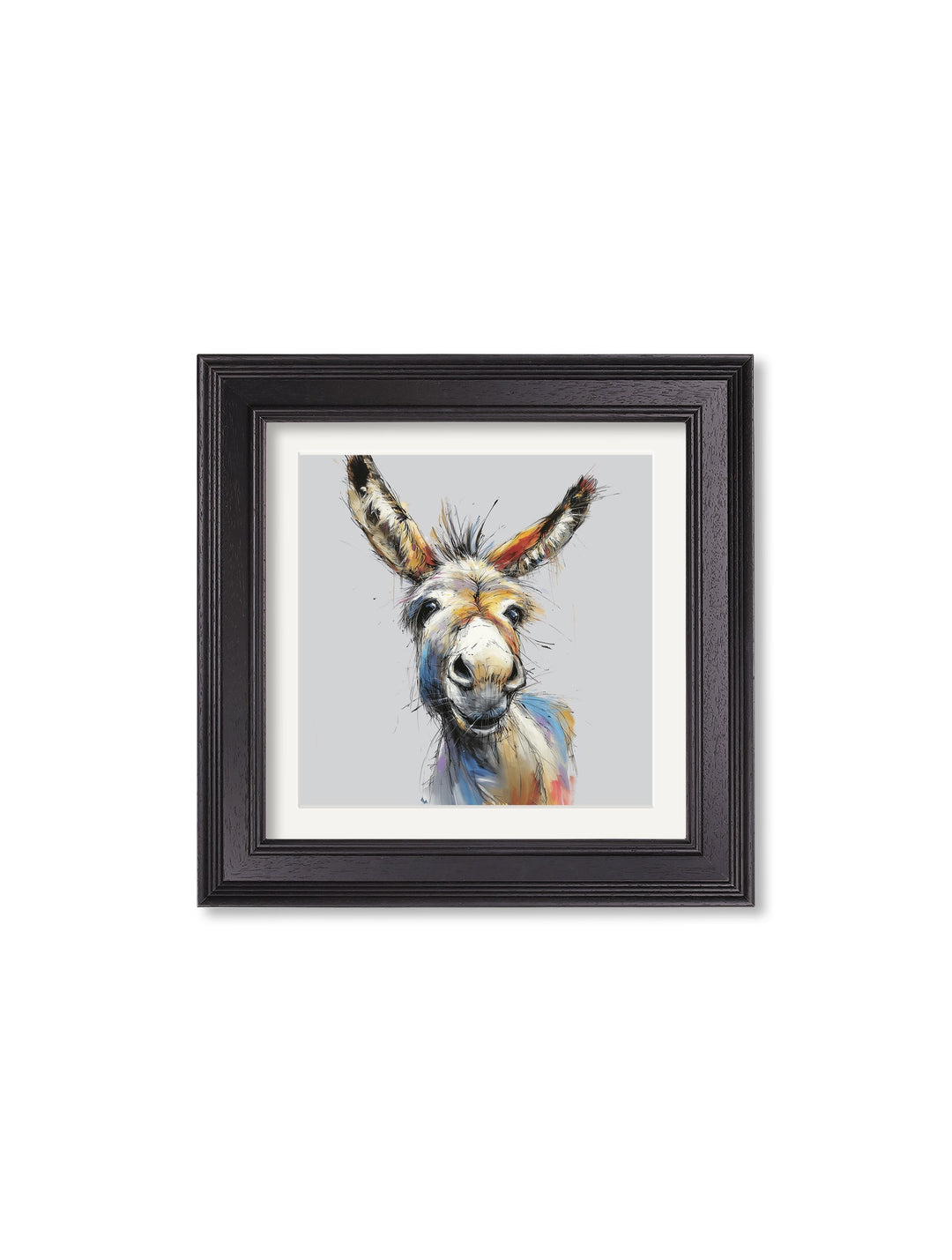 Donkey Jack & Jennet Cosy Sketch - Black Hurstwood Square Frame - TheArtistsQuarter