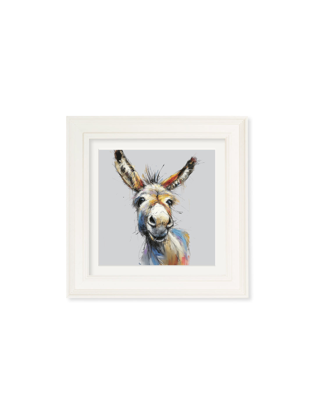Donkey Jack & Jennet Cosy Sketch - Cream Hurstwood Square Frame - TheArtistsQuarter