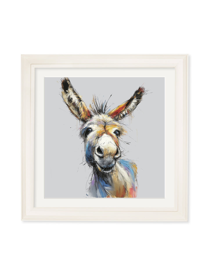 Donkey Jack & Jennet Cosy Sketch - Cream Hurstwood Square Frame - TheArtistsQuarter
