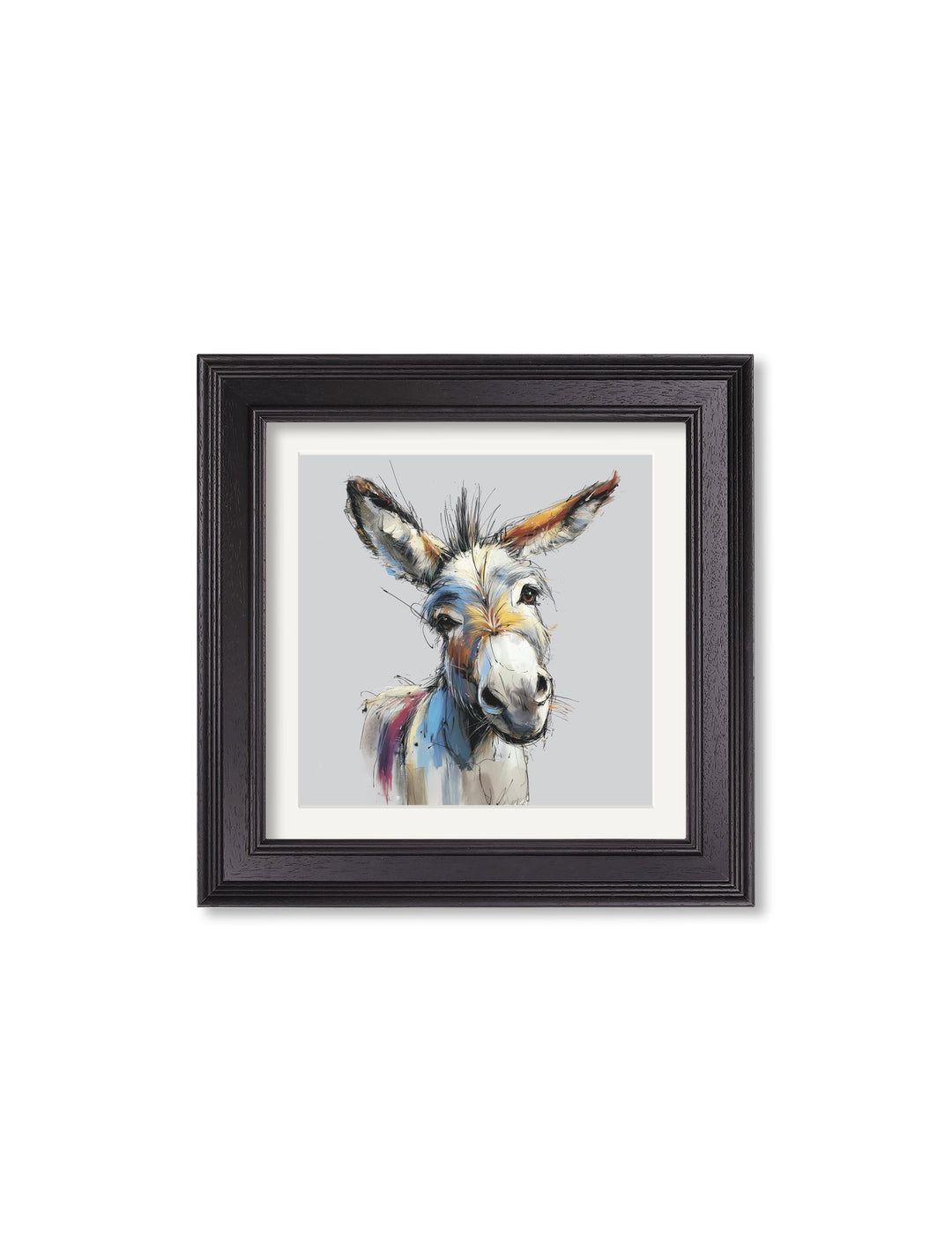 Donkey Jack & Jennet Cosy Sketch - Black Hurstwood Square Frame - TheArtistsQuarter