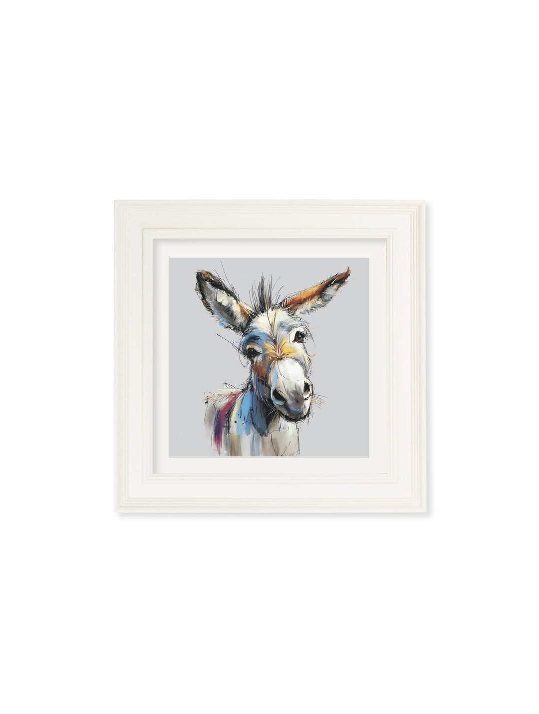 Donkey Jack & Jennet Cosy Sketch - Cream Hurstwood Square Frame - TheArtistsQuarter