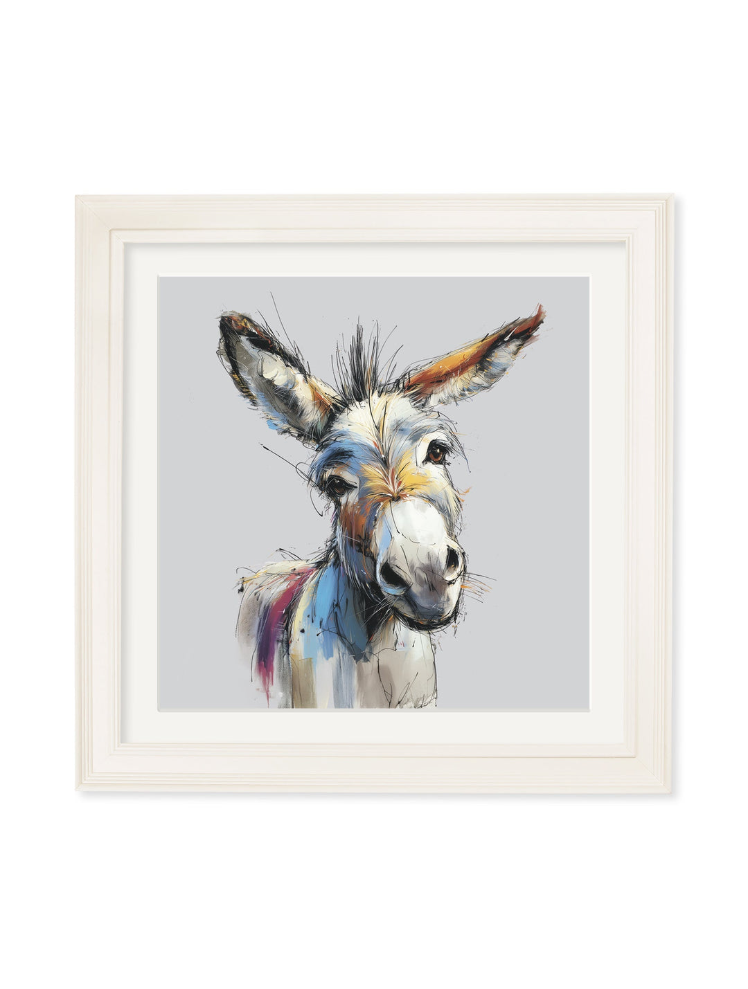 Donkey Jack & Jennet Cosy Sketch - Cream Hurstwood Square Frame - TheArtistsQuarter