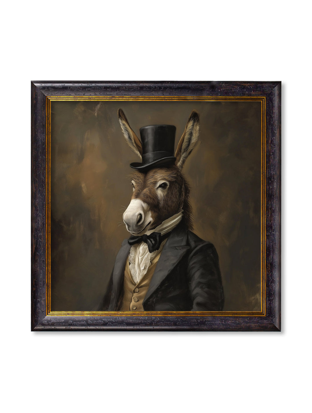 Earl of Assbury - Gentleman Donkey Oxford Square Frame - TheArtistsQuarter
