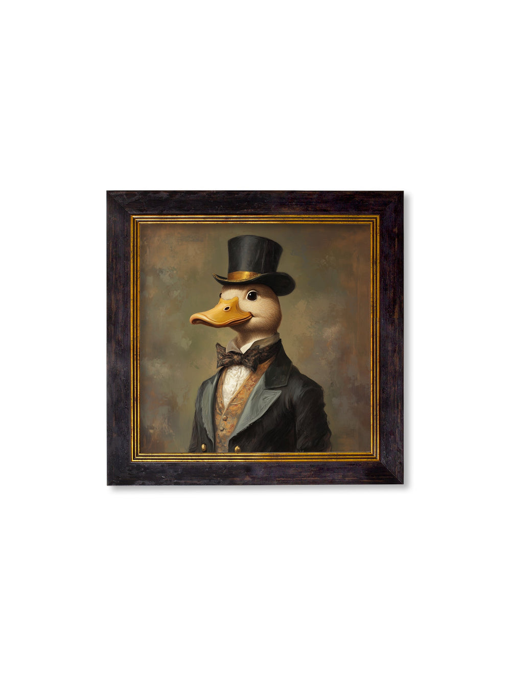 Captain Quackmore - Gentleman Duck Oxford Square Frame - TheArtistsQuarter