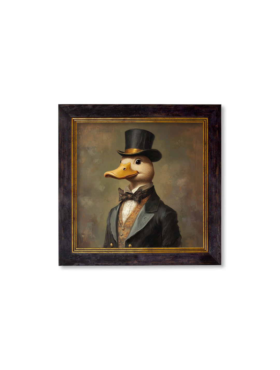 Captain Quackmore - Gentleman Duck Oxford Square Frame - TheArtistsQuarter