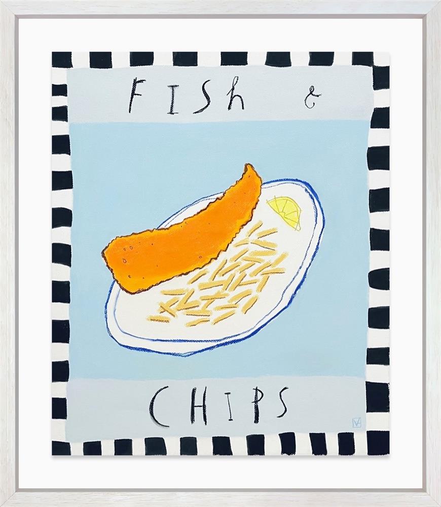 Fish And Chips by Michael Abrams (Original) - TheArtistsQuarter