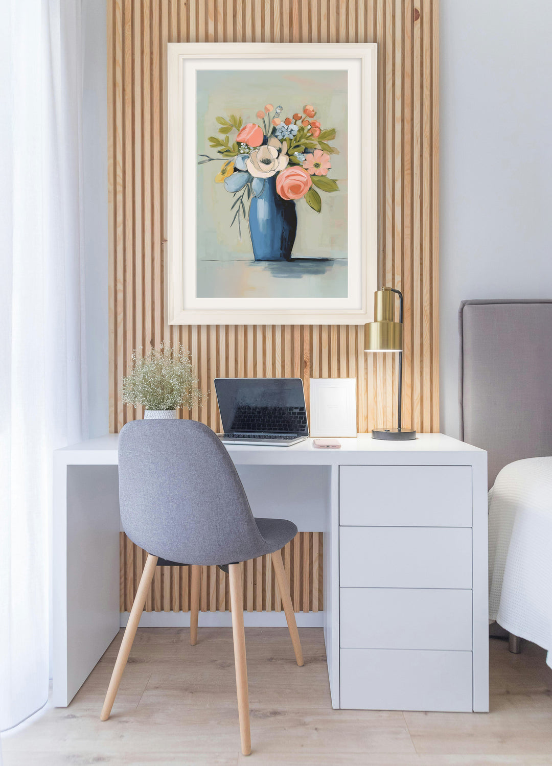 The Pastel Bouquet Duo - Cream Hurstwood Frame - TheArtistsQuarter