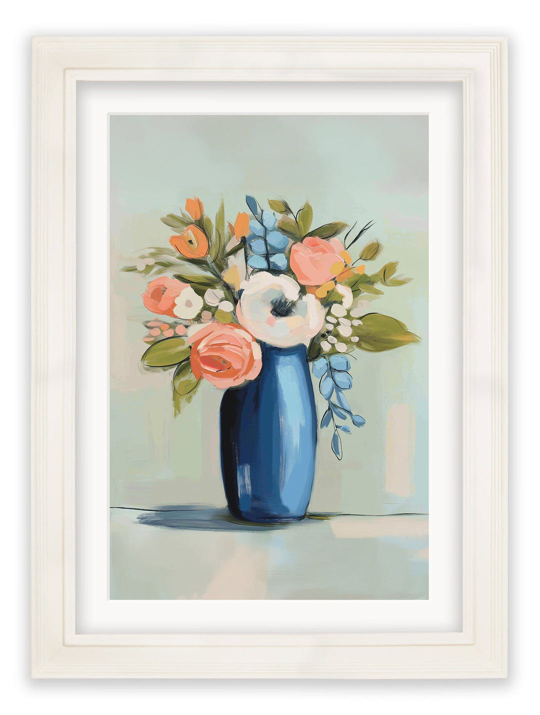 The Pastel Bouquet Duo - Cream Hurstwood Frame - TheArtistsQuarter