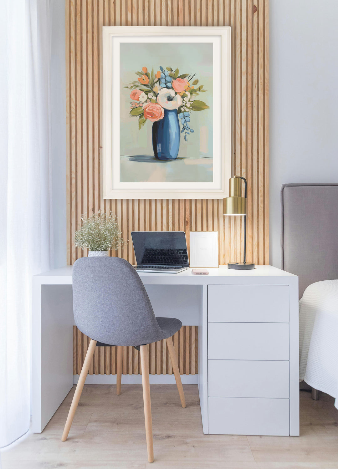 The Pastel Bouquet Duo - Cream Hurstwood Frame - TheArtistsQuarter