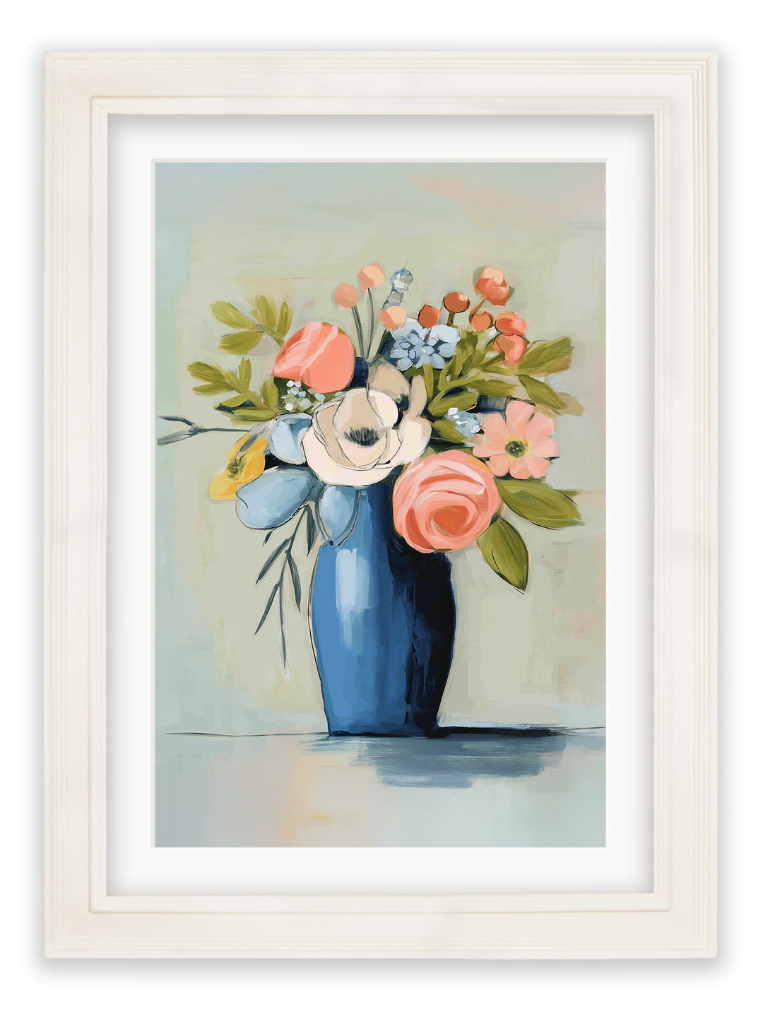 The Pastel Bouquet Duo - Cream Hurstwood Frame - TheArtistsQuarter