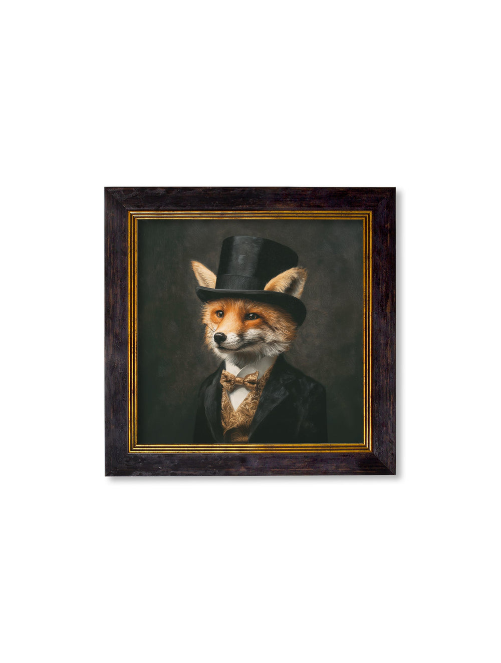 Count Foxalot - Gentleman Fox Oxford Square Frame - TheArtistsQuarter