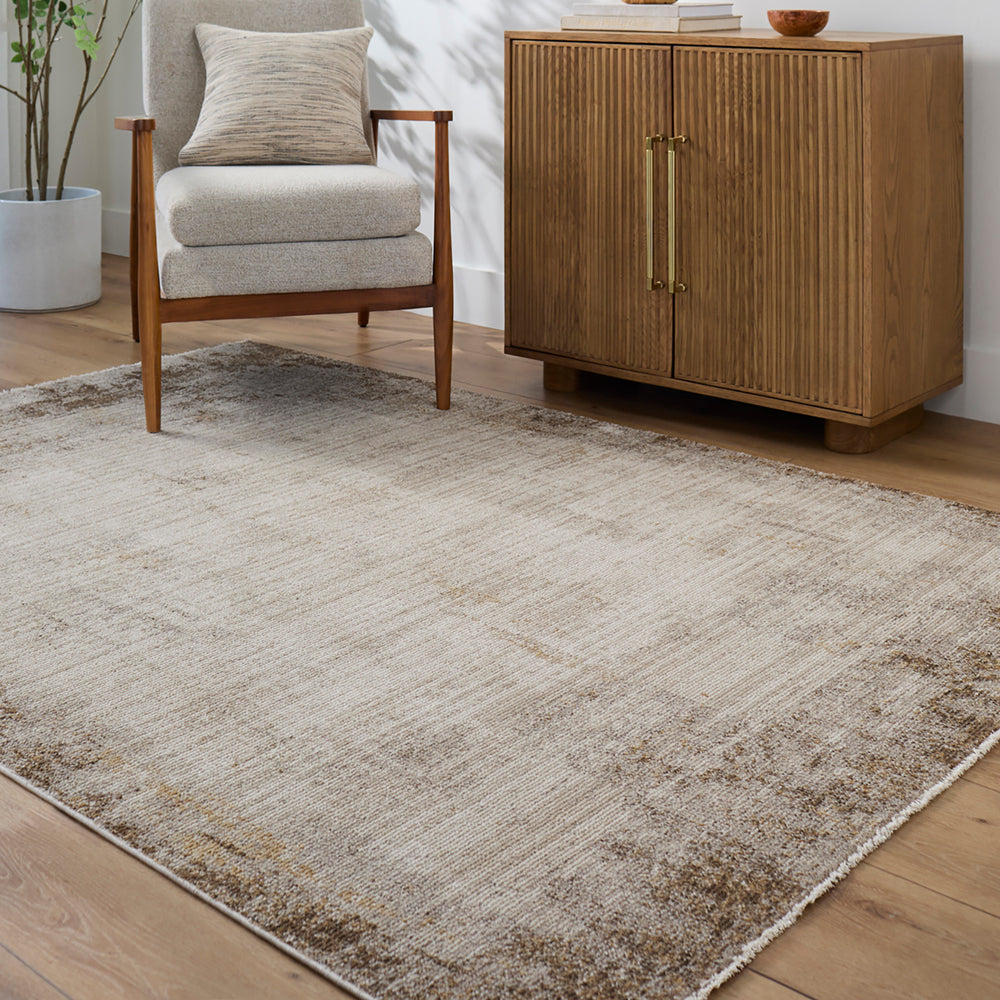 Myrtle Avenue IV Galey Alix Abstract Modern Rug Brown - TheArtistsQuarter