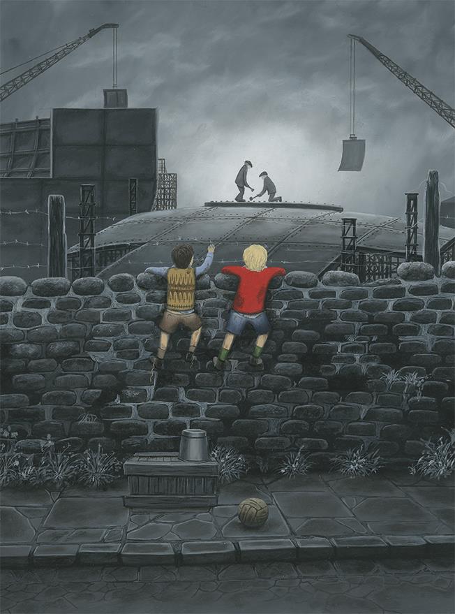Give Us A Wave Dad - Paper Artist Proof by Leigh Lambert - TheArtistsQuarter