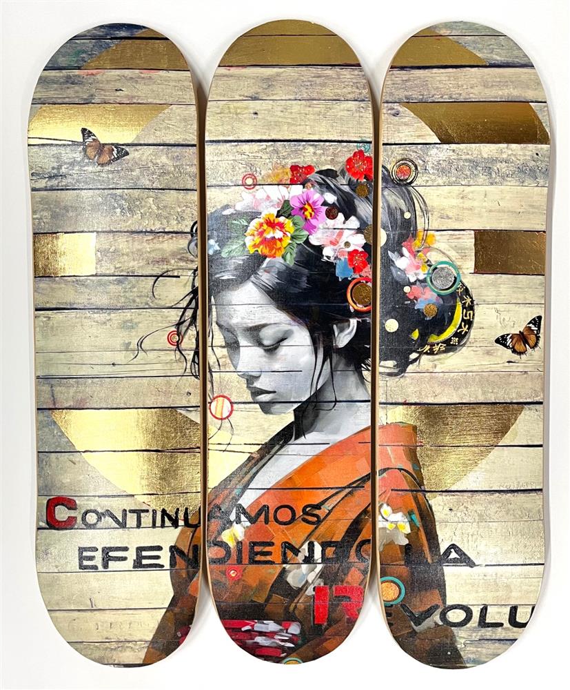 Golden - Skate Deck by The Trunk Of Funk (Limited Edition) - TheArtistsQuarter