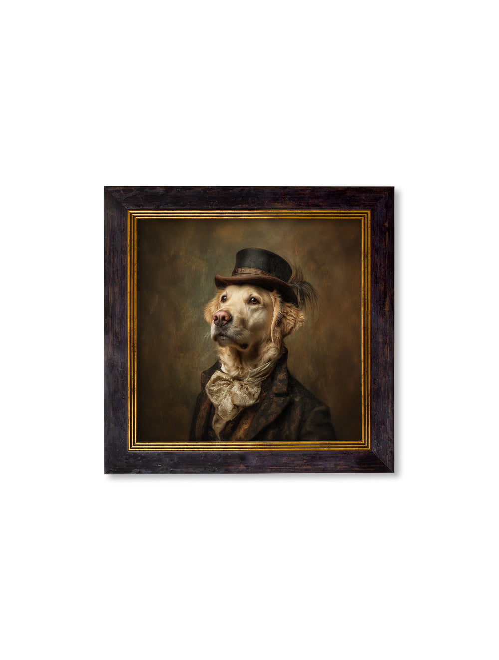 Lord Goldpaw - Gentleman Golden Labrador Oxford Square Frame - TheArtistsQuarter