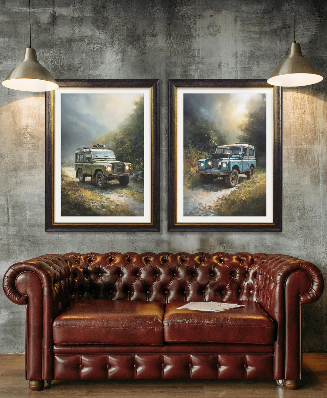 Country Track Defender Green - Oxford Frame - TheArtistsQuarter