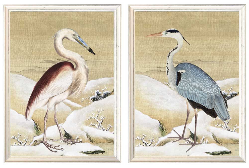 Heron Set of 2 Prints - Ram Das - TheArtistsQuarter