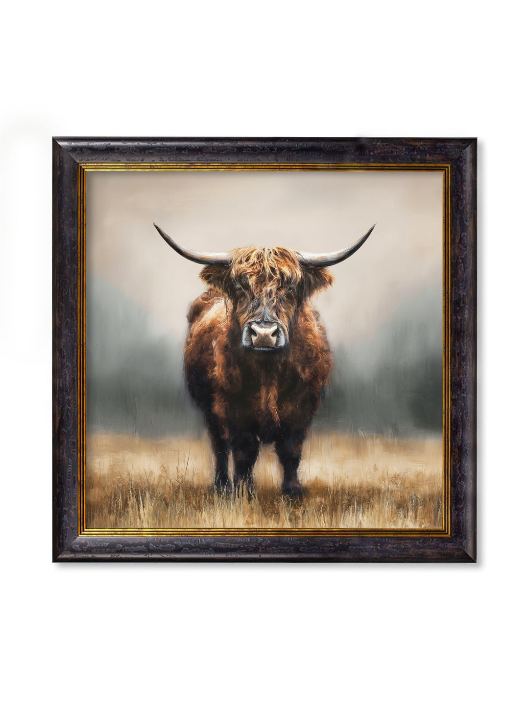 Highland Cow - Oxford Square Frame - TheArtistsQuarter