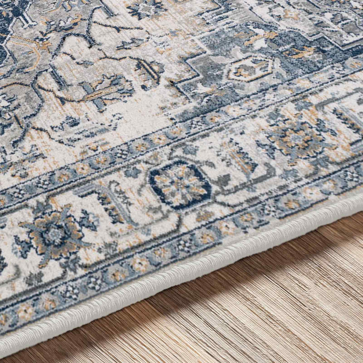 Jolie Traditional Rug Blue & Medium Grey - TheArtistsQuarter