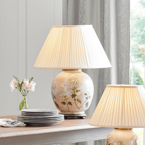 Jenny Worrall 28cm RHS Chrysanthemum Large Glass Table Lamp Base Only *STOCK DUE* - TheArtistsQuarter