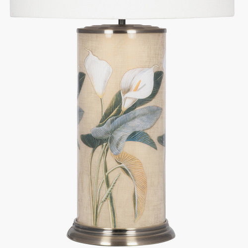 Jenny Worrall 20cm Arum Lily Large Cylinder Glass Table Lamp Base Only *STOCK TBA* - TheArtistsQuarter