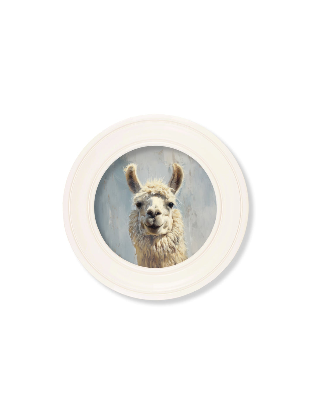 The Goofy Llama - Oxford Strong White Round Frame - TheArtistsQuarter