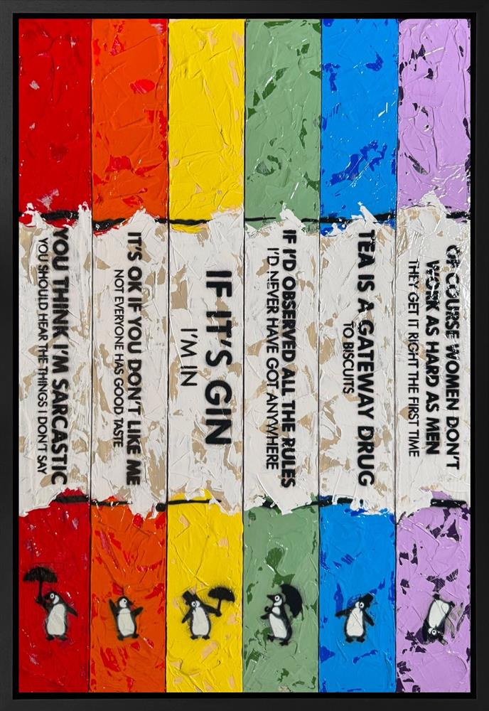 Life Is A Bookcase (6 Books) XXIV by Hue Folk (Original) - TheArtistsQuarter