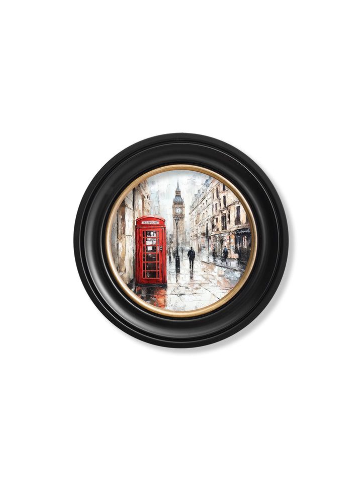 London Telephone Box - Oxford Round Frame - TheArtistsQuarter